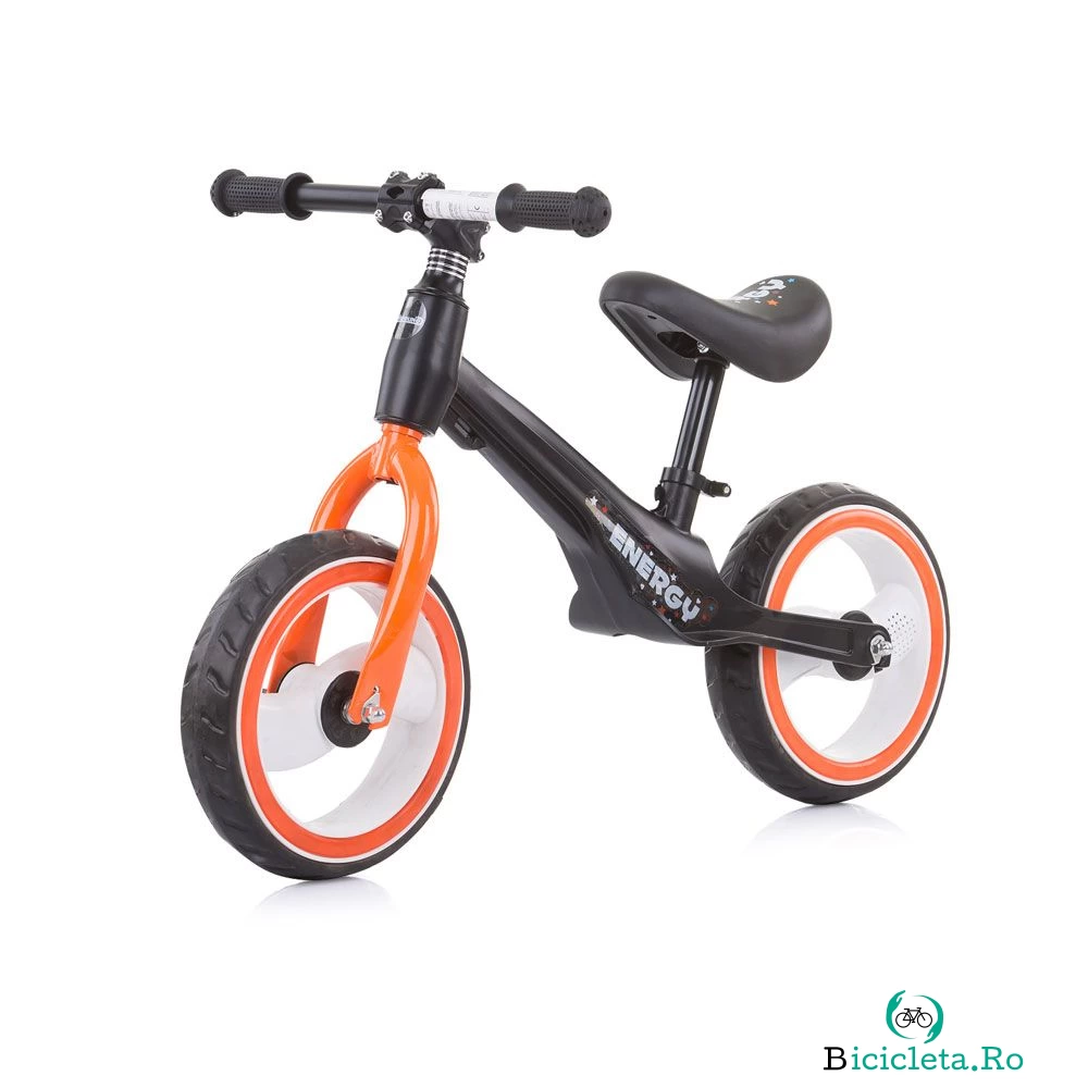 Bicicleta fara pedale unisex 12 inch Chipolino Energy Balancing Portocaliu