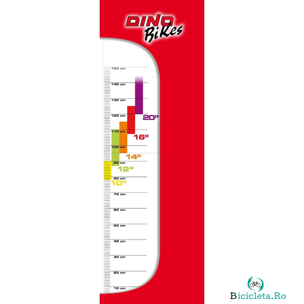 Bicicleta copii Dino Bikes 12 inch BMX negru si verde