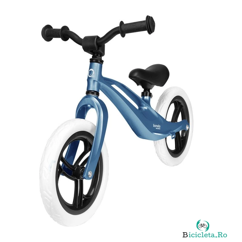 Lionelo - Bicicleta usoara Bart, Fara pedale, Cu cadru din magneziu, Cu ghidon si sa reglabile, Greutate 3 Kg, 12 inch, Conform cu standardul european de securitate EN71, Sky Blue