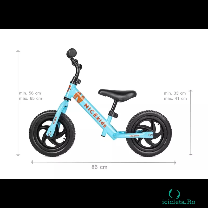 Bicicleta fara pedale 12 inch Nice Kids Blue