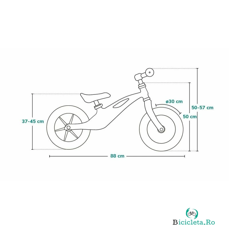 Bicicleta usoara fara pedale Lionelo cu roti gonflabile 12 inch Bart Air Pink Violet