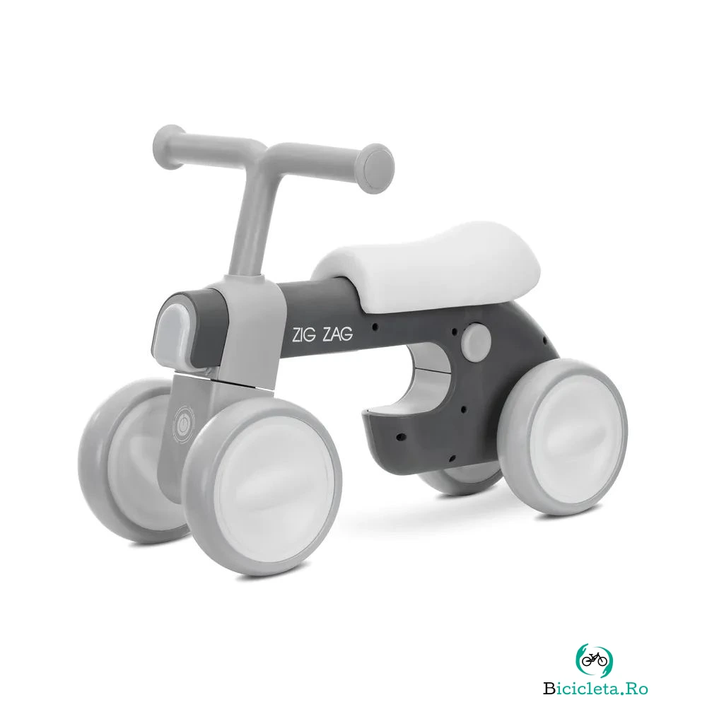 Bicicleta fara pedale cu 4 roti Lorelli Zig Zag Gri