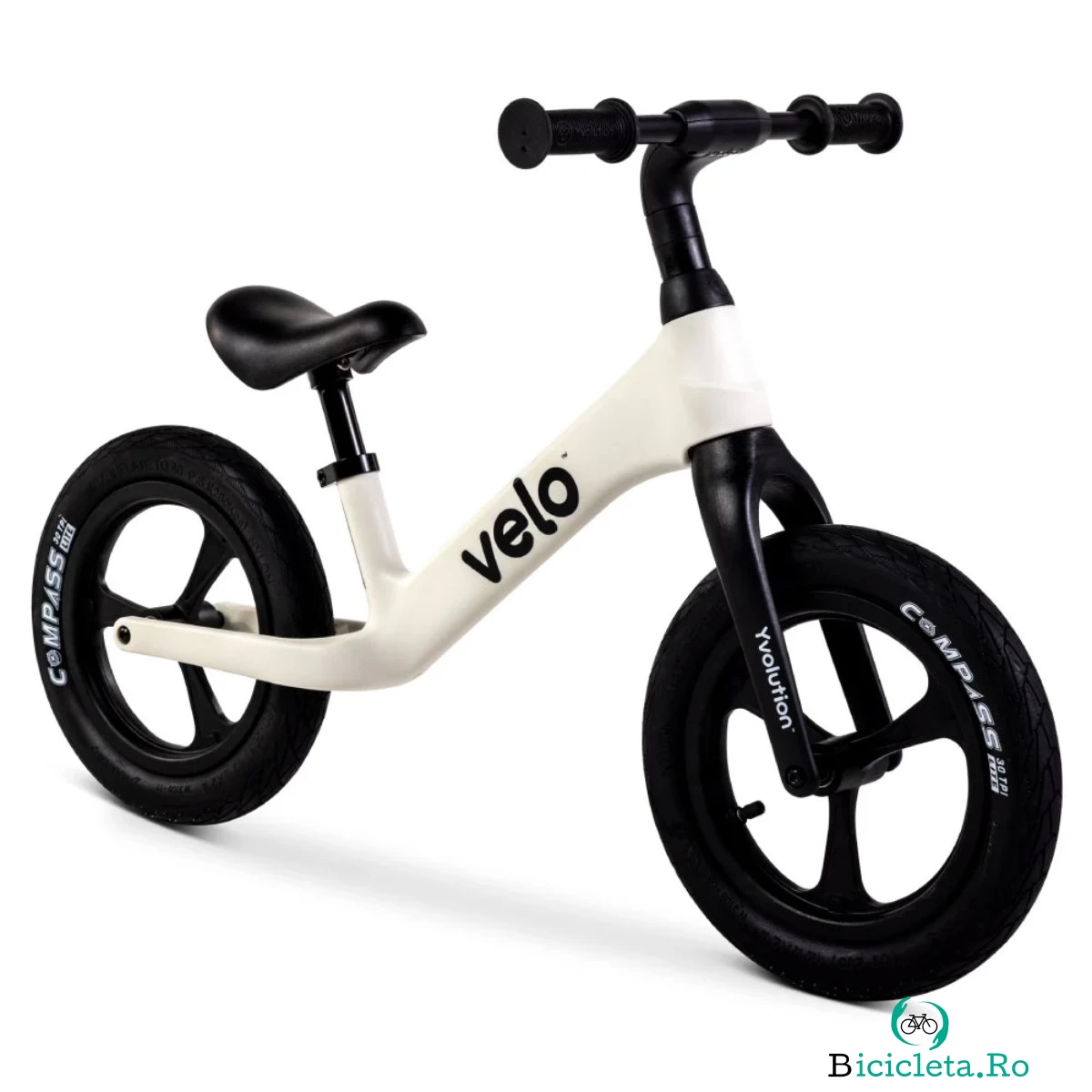 Bicicleta fara pedale Y Velo Pro, Yvolution, White
