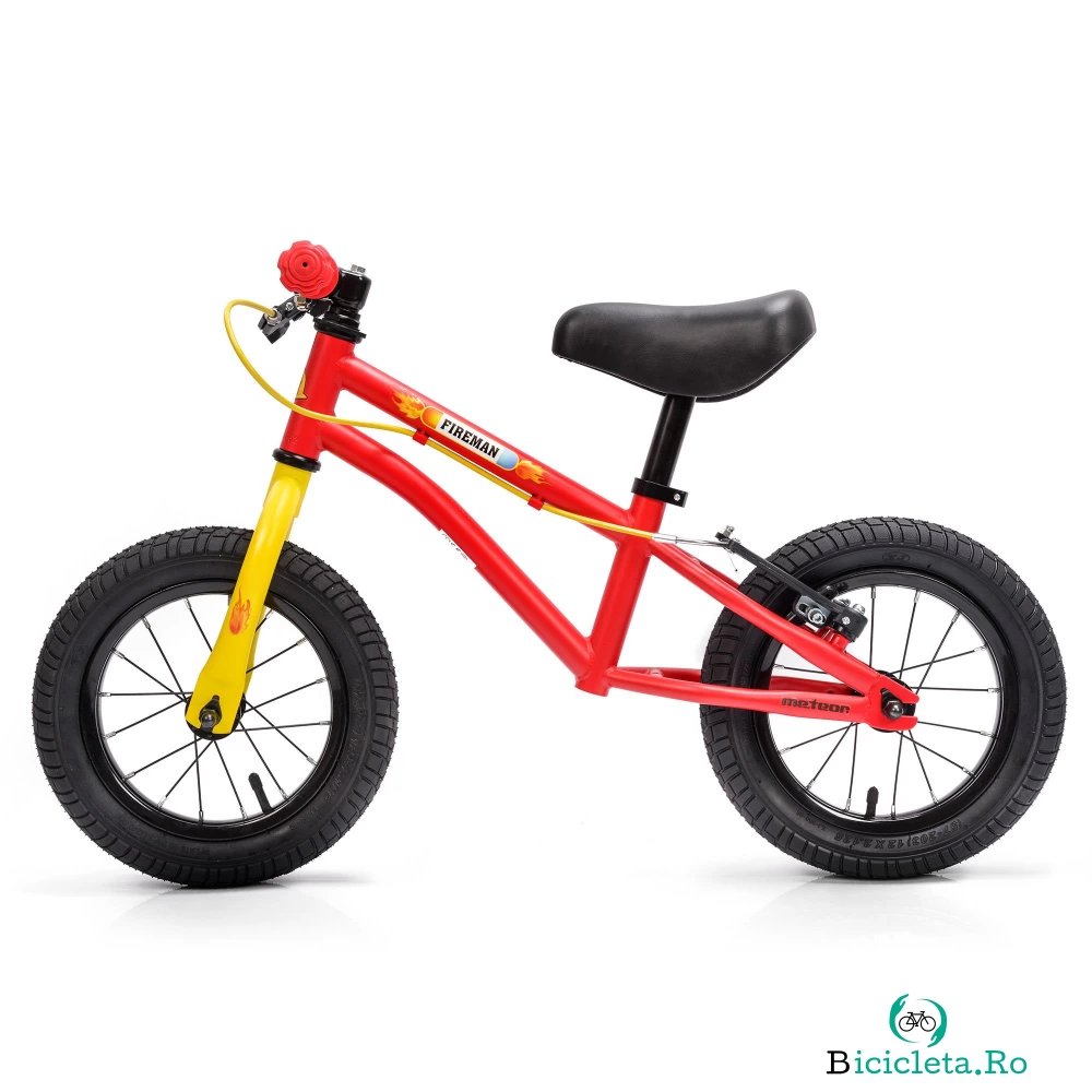 Bicicleta de echilibru fara pedale Meteor Fireman 12 inch